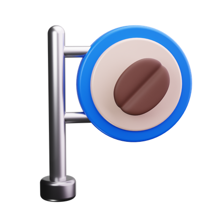 Coffee Shop Board  3D Icon