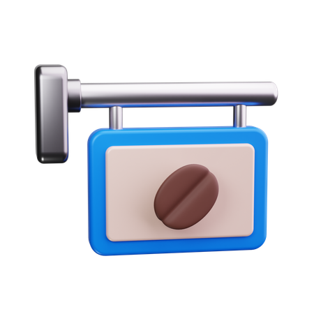 Coffee Shop Board  3D Icon