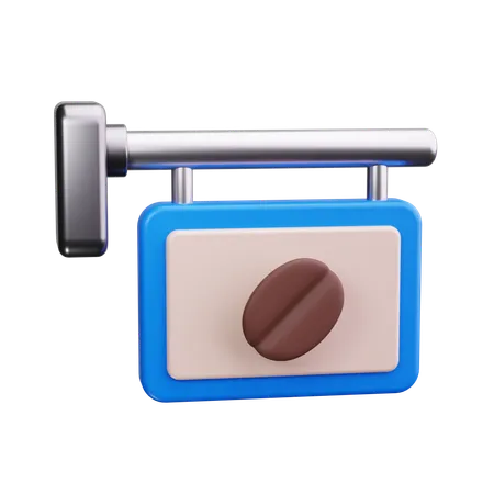 Coffee Shop Board  3D Icon