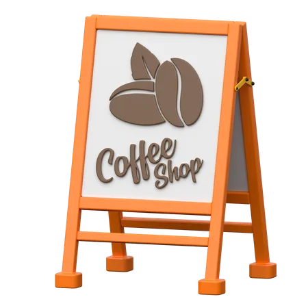 Coffee Shop Board  3D Icon