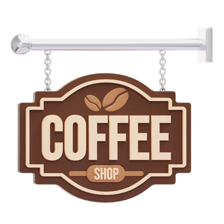 Coffee shop board  3D Icon