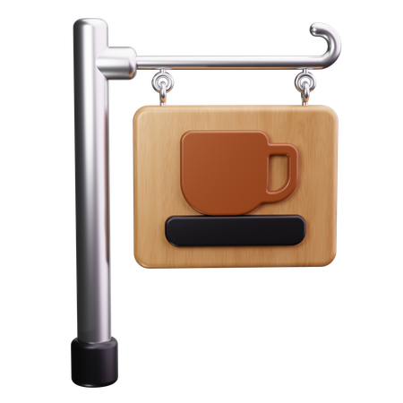 Coffee Shop Board  3D Icon