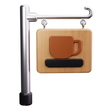 Coffee Shop Board  3D Icon