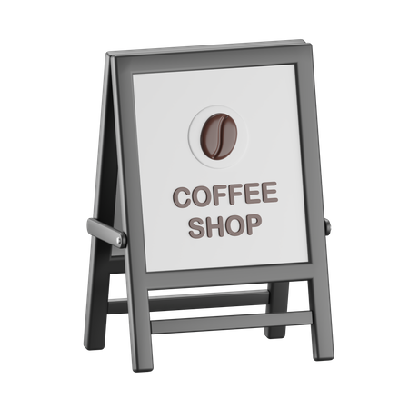 COFFEE SHOP BOARD  3D Icon