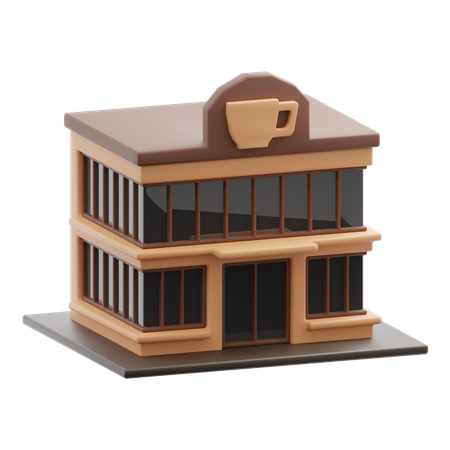 Coffee shop building  3D Icon