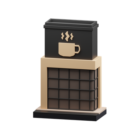 Coffee shop building  3D Icon