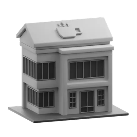 Coffee shop building  3D Icon