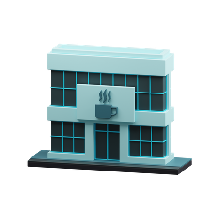 Coffee shop building  3D Icon