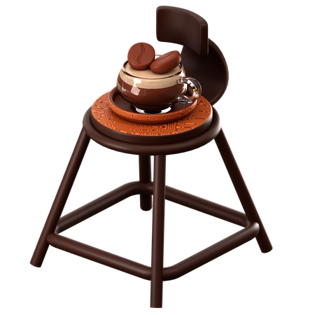 Coffee Shop Chair  3D Icon