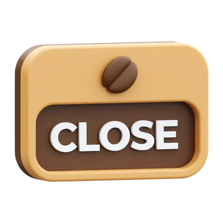 Coffee Shop Close  3D Icon