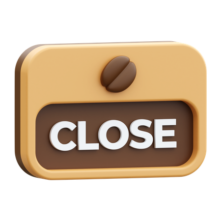 Coffee Shop Close  3D Icon