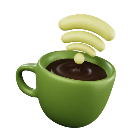 Coffee Shop Free Wifi  3D Icon