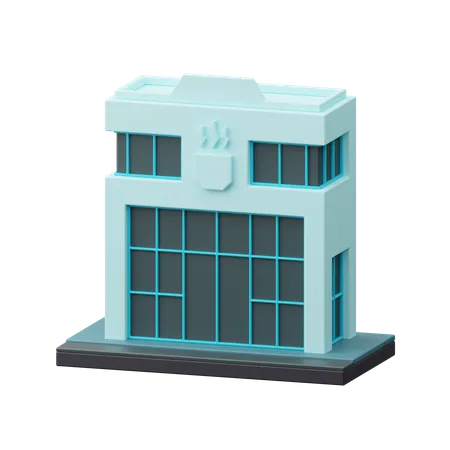 Coffee-Shop-Gebäude  3D Icon