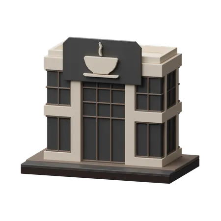 Coffee-Shop-Gebäude  3D Icon