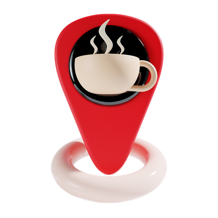 Coffee Shop Location  3D Icon