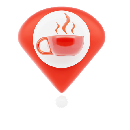 Coffee Shop Pin  3D Icon