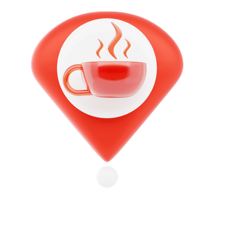 Coffee Shop Pin  3D Icon