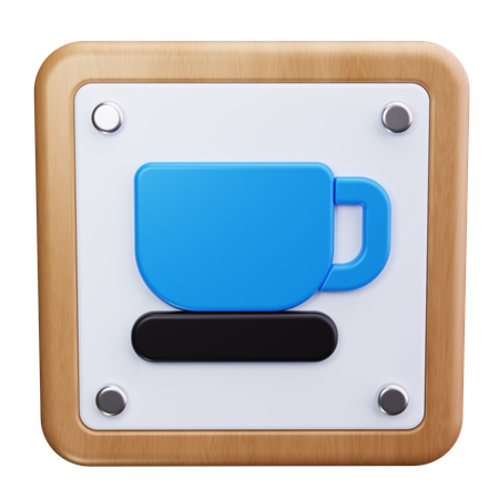 Coffee Shop Sign  3D Icon