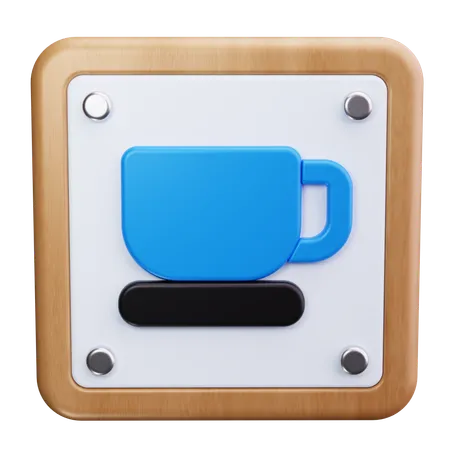 Coffee Shop Sign  3D Icon