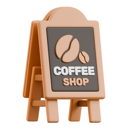 Coffee Shop Sign  3D Icon
