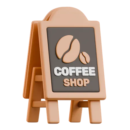 Coffee Shop Sign  3D Icon