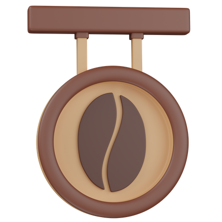 Coffee Shop Sign  3D Icon