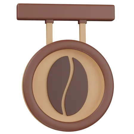 Coffee Shop Sign  3D Icon