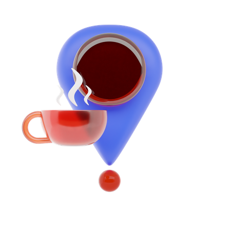 Standort des Cafés  3D Icon