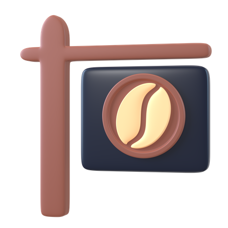 Coffee Sign  3D Icon