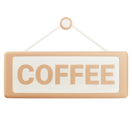 Coffee Sign  3D Icon