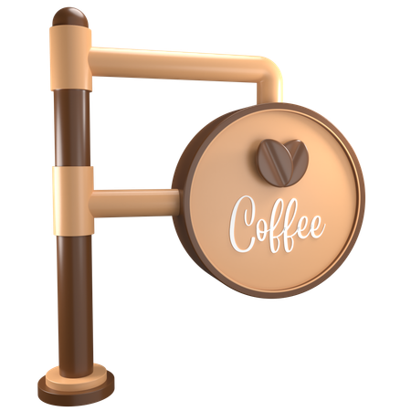 Coffee Signboard  3D Icon