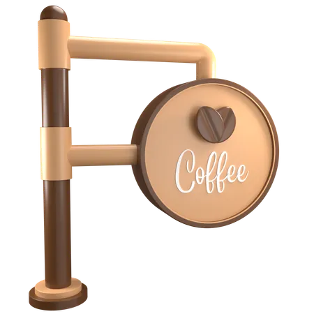 Coffee Signboard  3D Icon