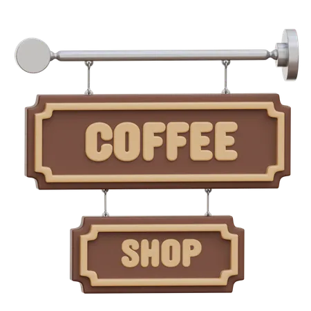 Coffee Signboard  3D Icon