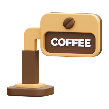 Coffee Signboard  3D Icon