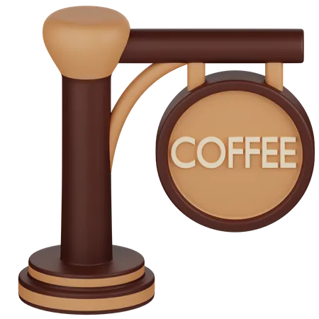 Coffee Signboard  3D Icon