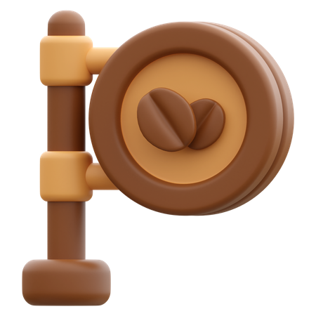Coffee Signboard  3D Icon