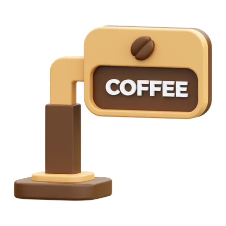 Coffee Signboard  3D Icon