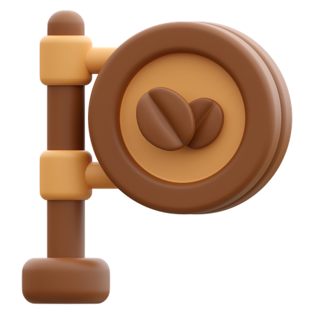 Coffee Signboard  3D Icon