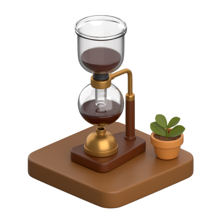 コーヒーサイフォン  3D Icon