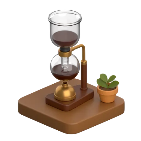コーヒーサイフォン  3D Icon