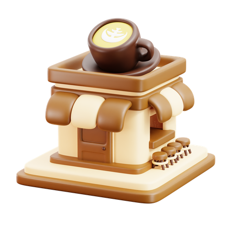 Coffee Store  3D Icon