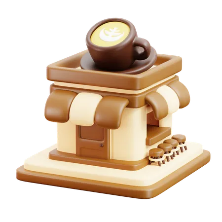 Coffee Store  3D Icon