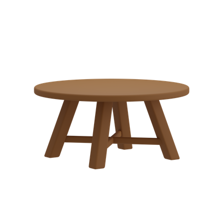 Coffee Table 3D Illustration