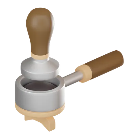 Coffee Experience Of Stylish Coffee Tamper Essential Tool For Baristas And Coffee Aficionados Perfect For Coffee Shop Concepts And Brewing Perfection 3 D Render Illustration 3D Icon