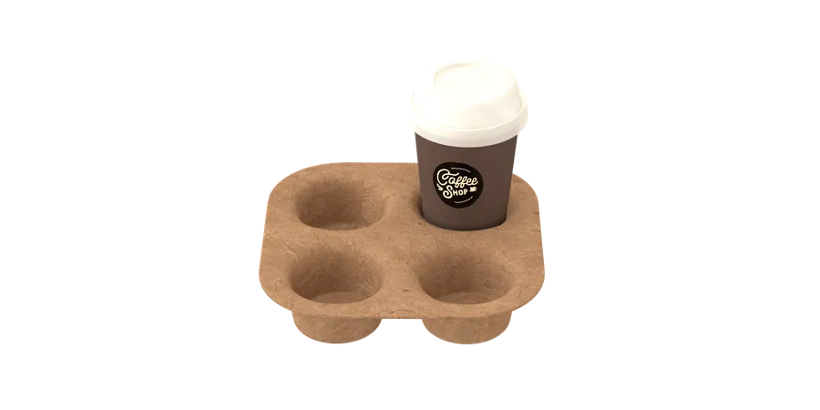 Coffee tray  3D Illustration