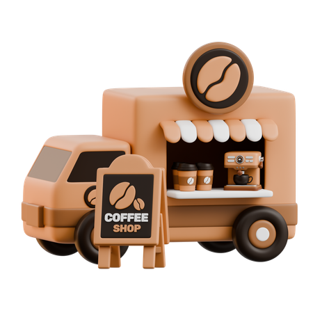Coffee Truck  3D Icon