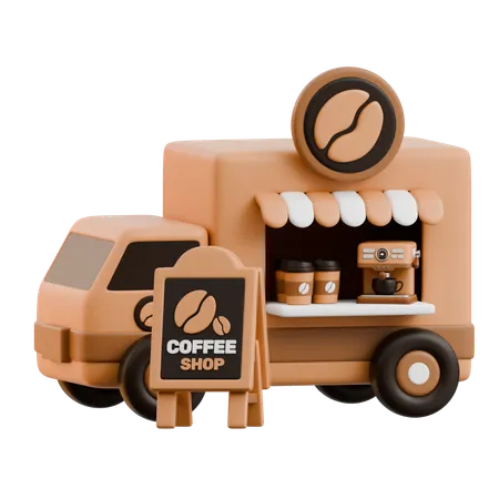 Coffee Truck  3D Icon