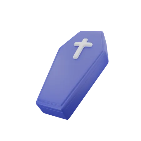 3 D Illustration Of Halloween Spooky Coffin 3D Icon