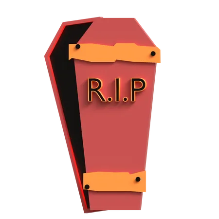3 D Coffin Icon For Halloween Design 3D Icon