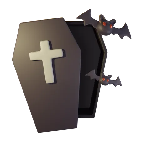 Coffin Halloween 3 D Icon Set 3D Icon